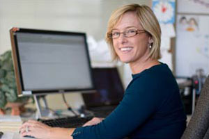 Woman at desk