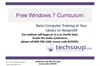 Free Windows 7 Curriculum at Your Library or Nonprofit